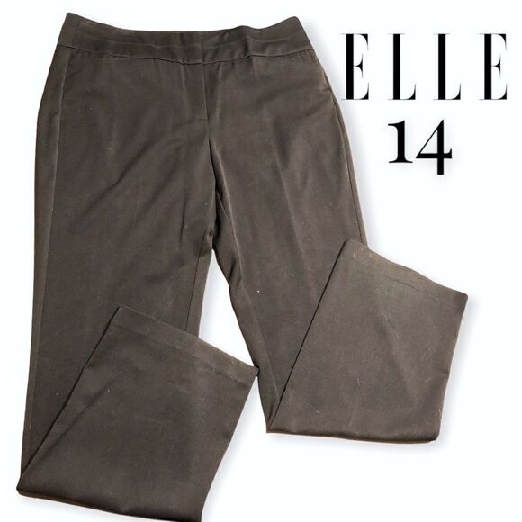 ELLE Women’s Black Dress Pants sz 14 - Picture 1 of 7